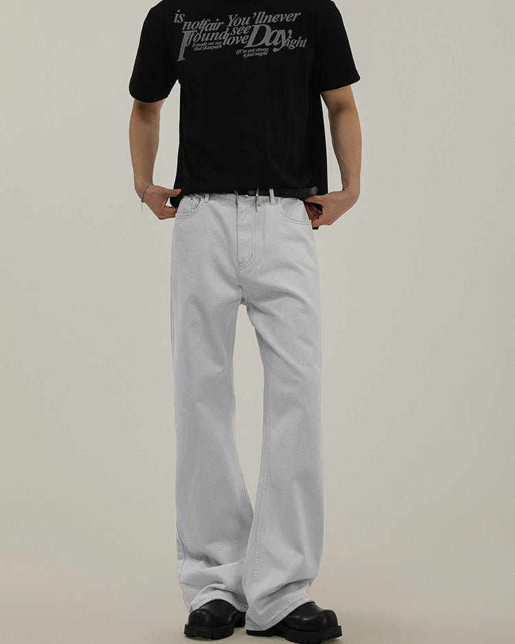 Light Wash Wide Leg Denim Jeans