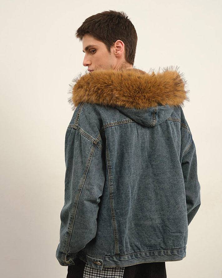 The Stoneveil Vintage Lambhair Denim Jacket