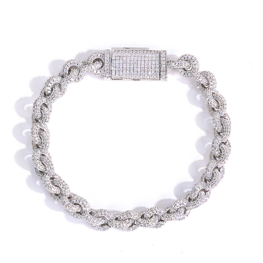Iced Infinity Link Bracelet