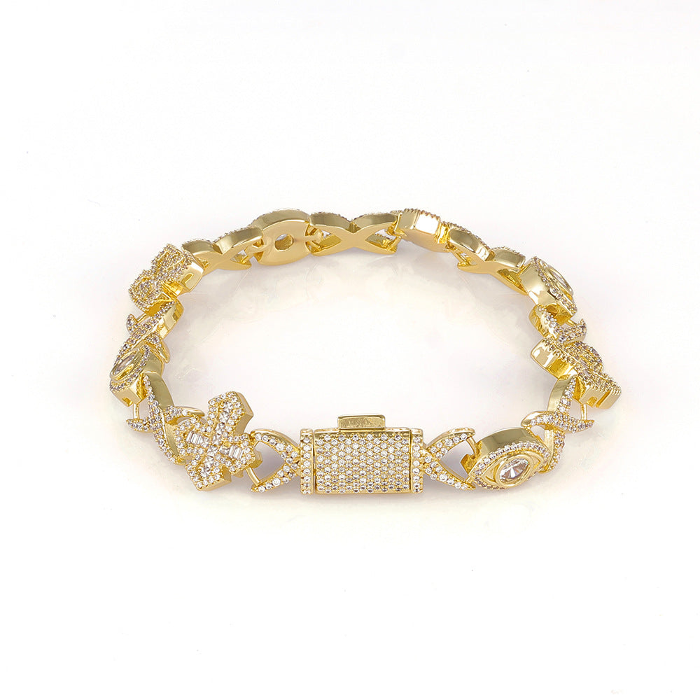 Butterfly Iced Link Bracelet