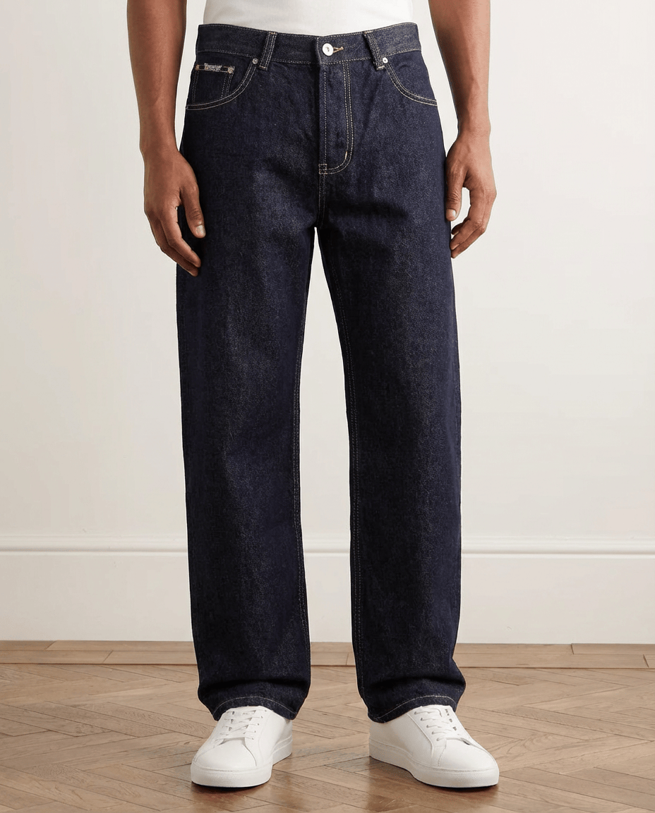 Relaxed Fit Wide-Leg Jeans Blak Wash
