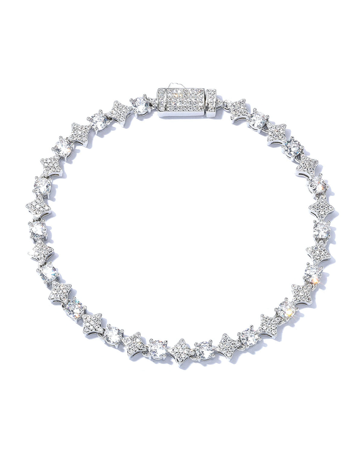 Luxe Iced Gemstone Link Bracelet