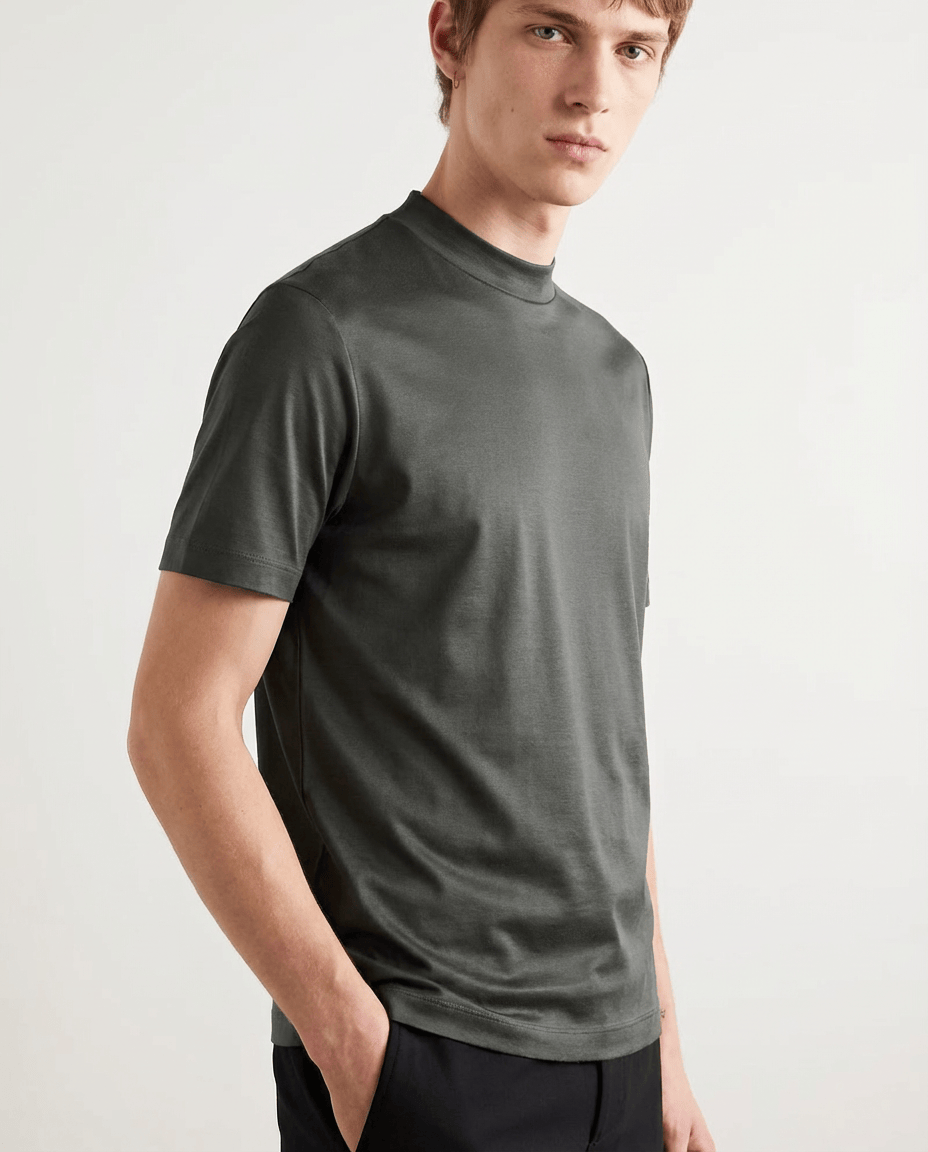 Shiny Crew-neck T‑Shirt