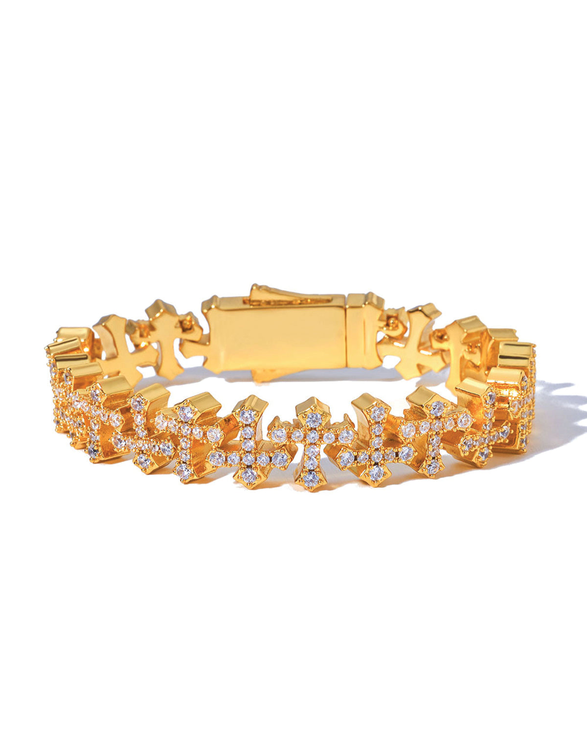 Iced Cross Link Bracelet