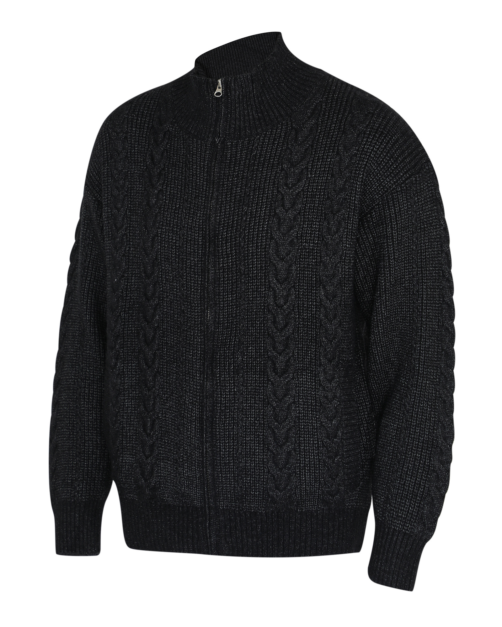 Cable Knit Quarter Zip Sweater