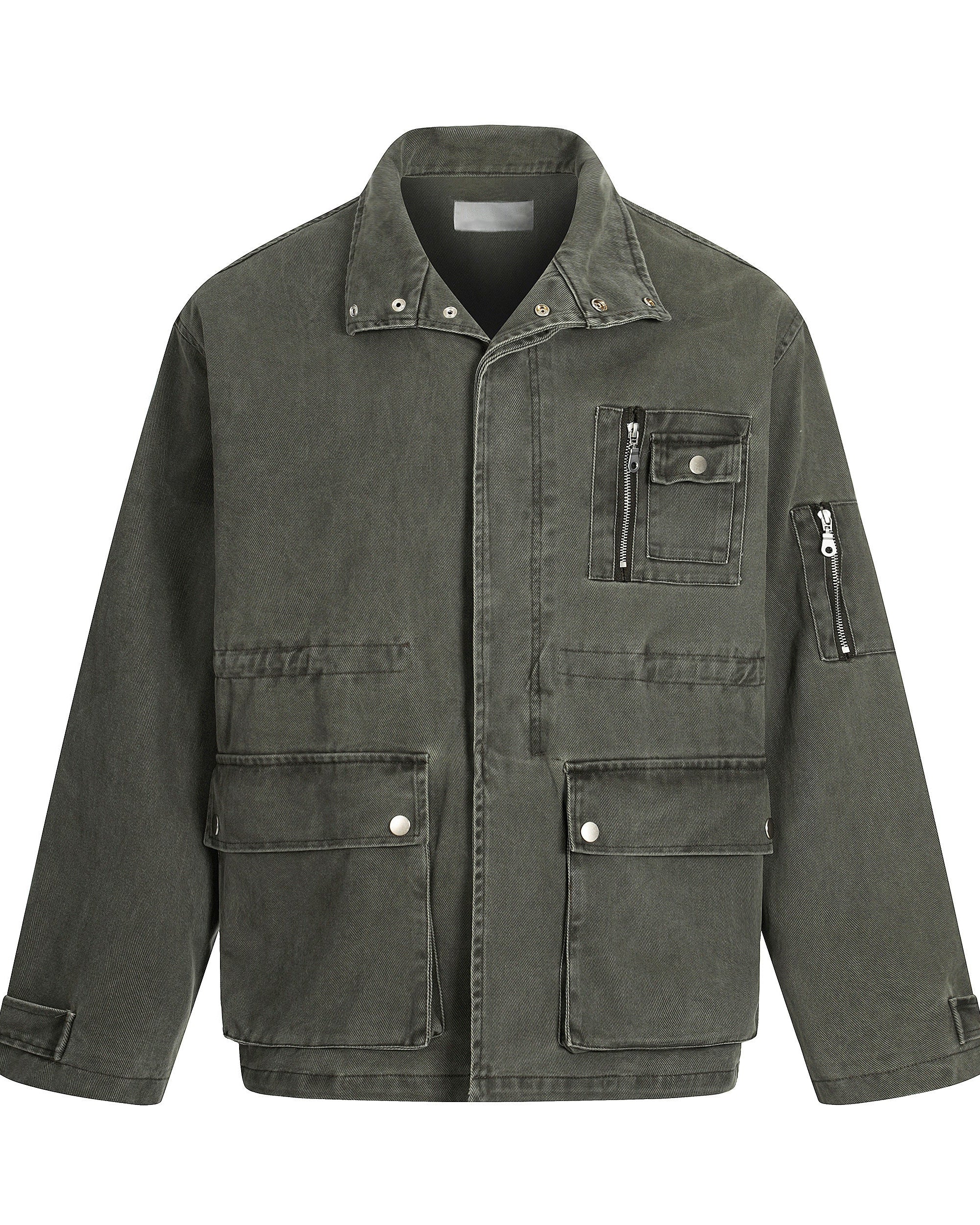 Washed Cotton Utility Field Jacket