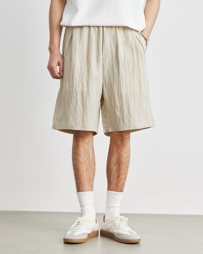 Wide Relaxed Linen Shorts