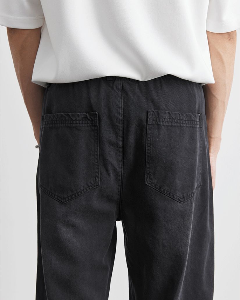 Washed Easy Straight-Leg Denim Jeans