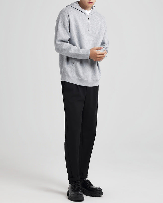 The Half-Zip Hooded Knit Sweater