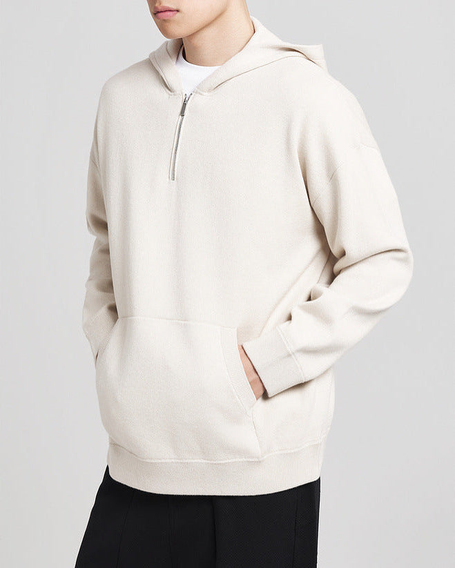 The Half-Zip Hooded Knit Sweater