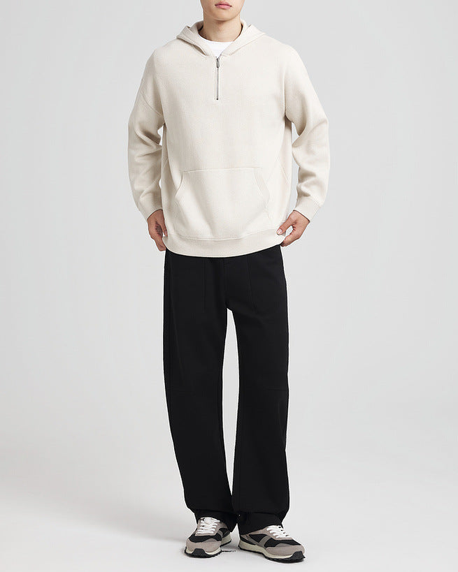 The Half-Zip Hooded Knit Sweater