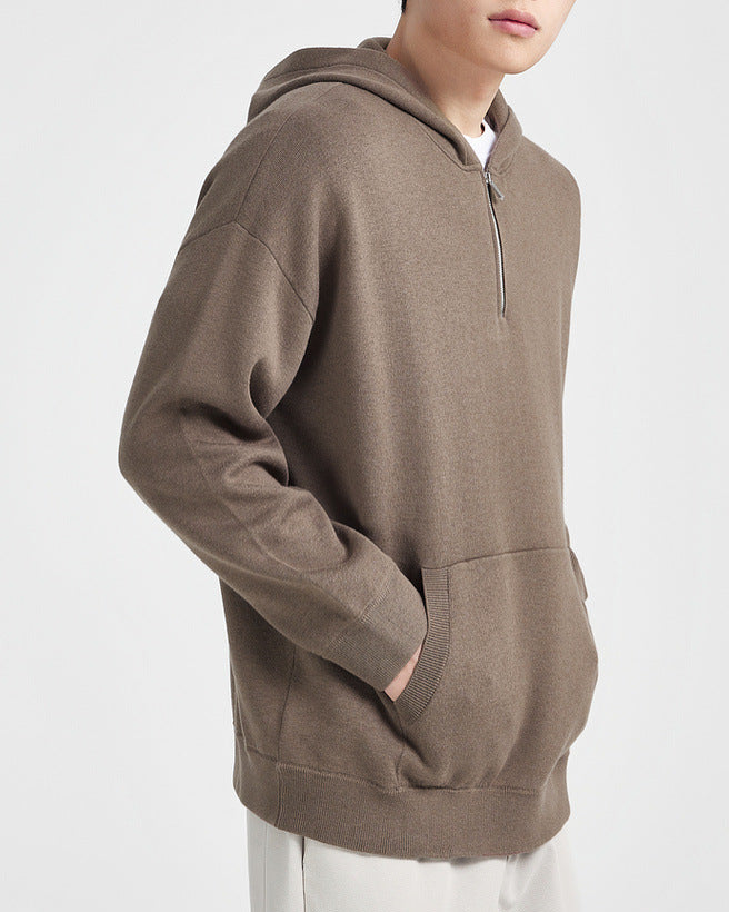 The Half-Zip Hooded Knit Sweater