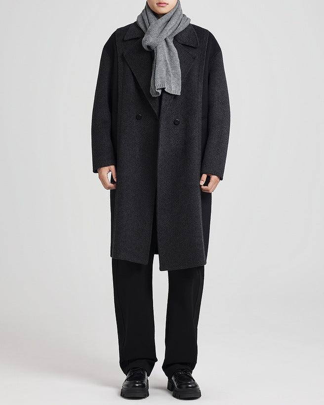 The Luxe Reversible Tweed Wool Overcoat