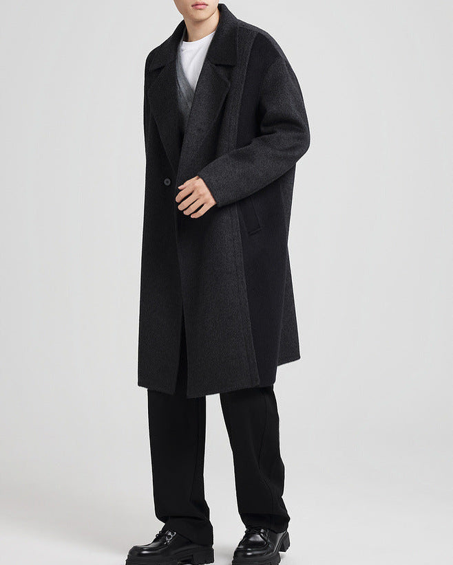 The Luxe Reversible Tweed Wool Overcoat