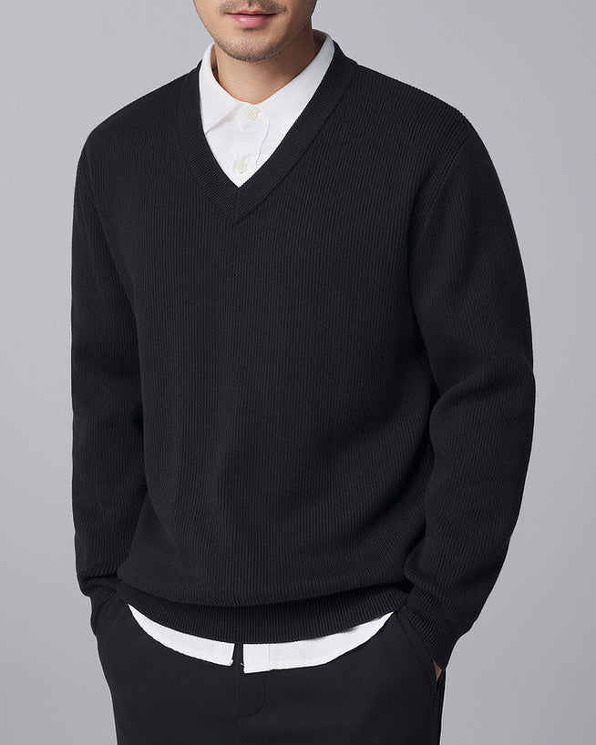 The Vertical Weave V-Neck Sweater