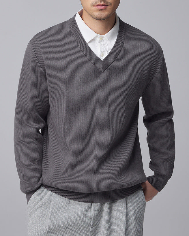 The Vertical Weave V-Neck Sweater