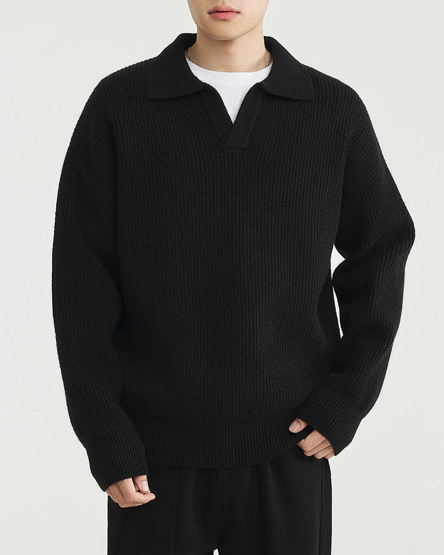 The Vintage Seagull Collar Polo Sweater
