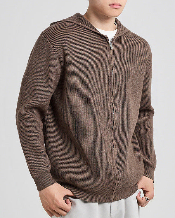 The Langston Hooded Knit Cardigan Jacket