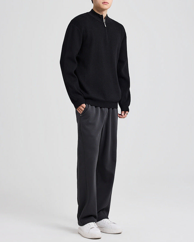 The Carrington Pit Jacquard Knit Half-zip