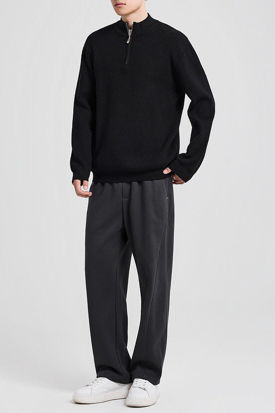 The Carrington Pit Jacquard Knit Half-zip