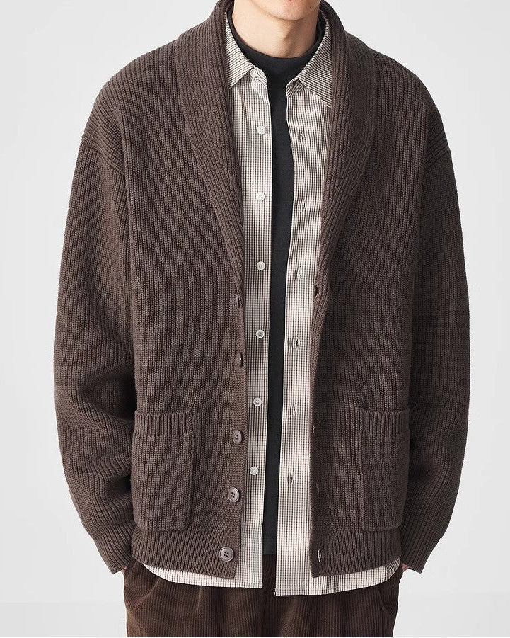 The VerdeEase Knit Shawl Collar Cardigan