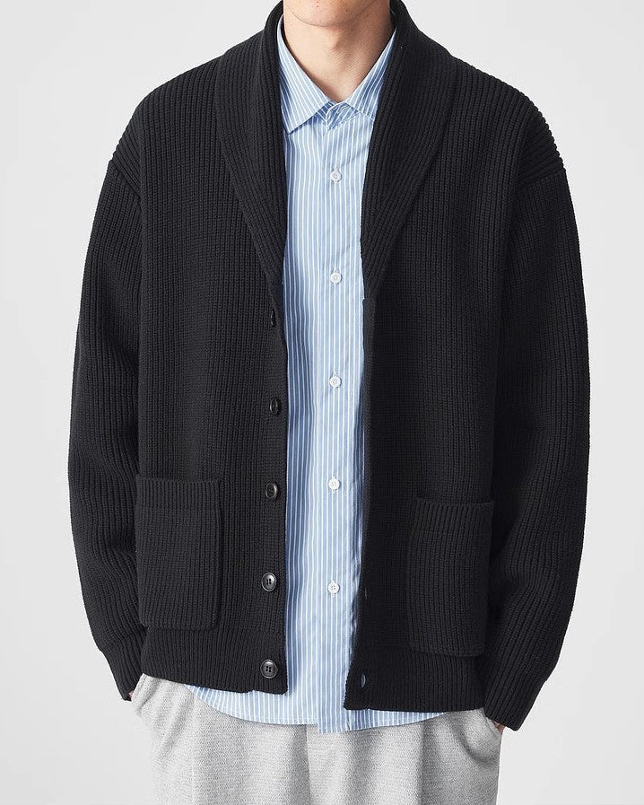 The VerdeEase Knit Shawl Collar Cardigan
