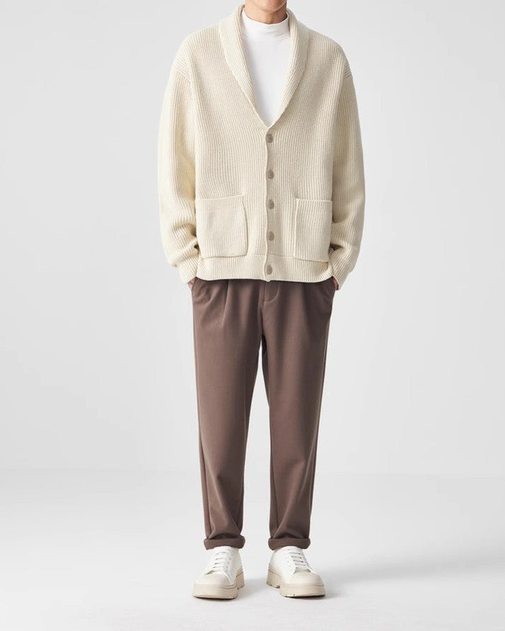 The VerdeEase Knit Shawl Collar Cardigan