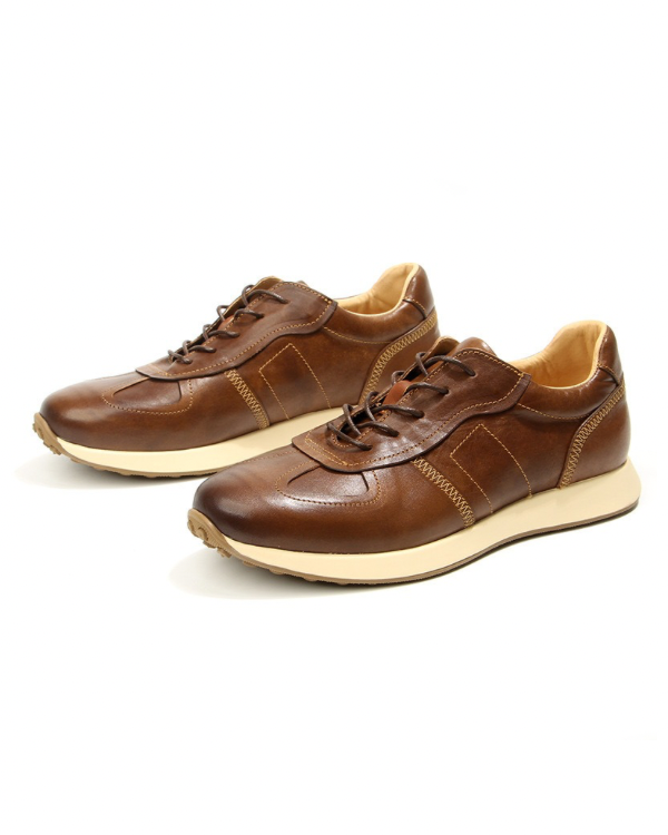 Chestnut Glide Leather Sneakers