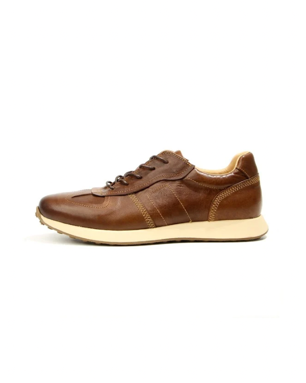 Chestnut Glide Leather Sneakers