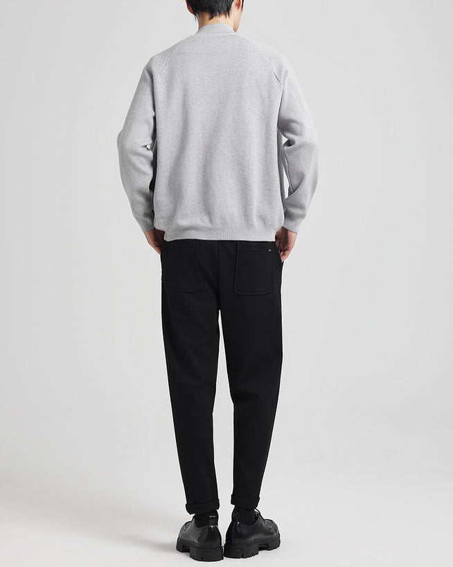 Spliced Pit Texture Knit Cardigan