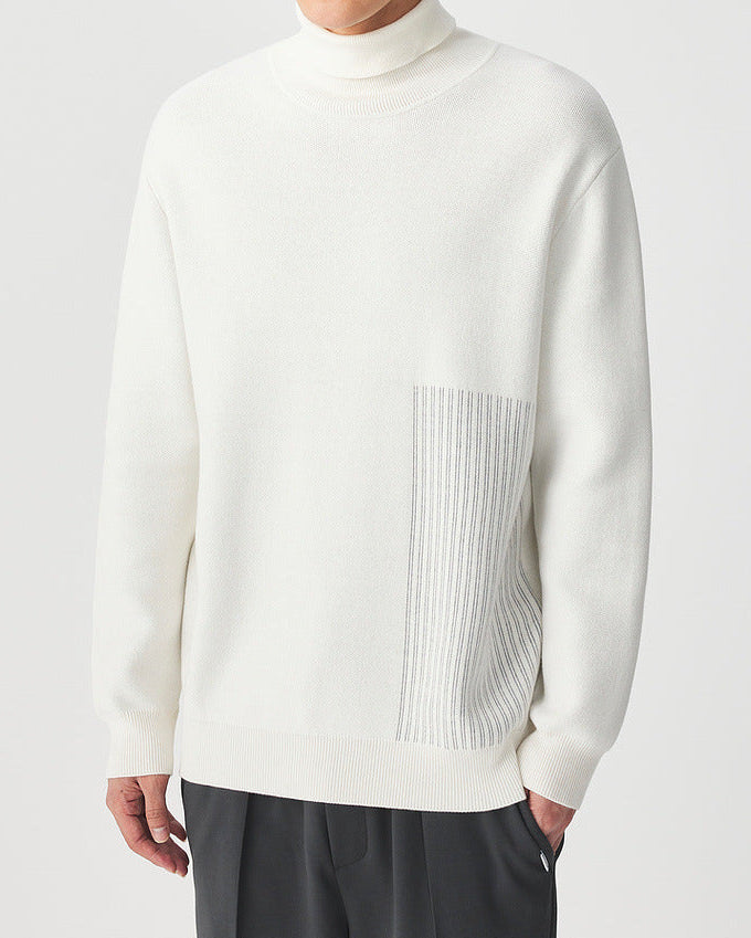 The Momeike Classic Jacquard Turtleneck Sweater