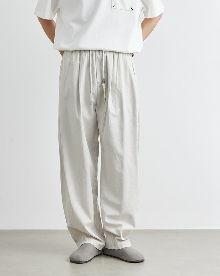 Tencel Thin Loose Drawstrings Jogger Trousers
