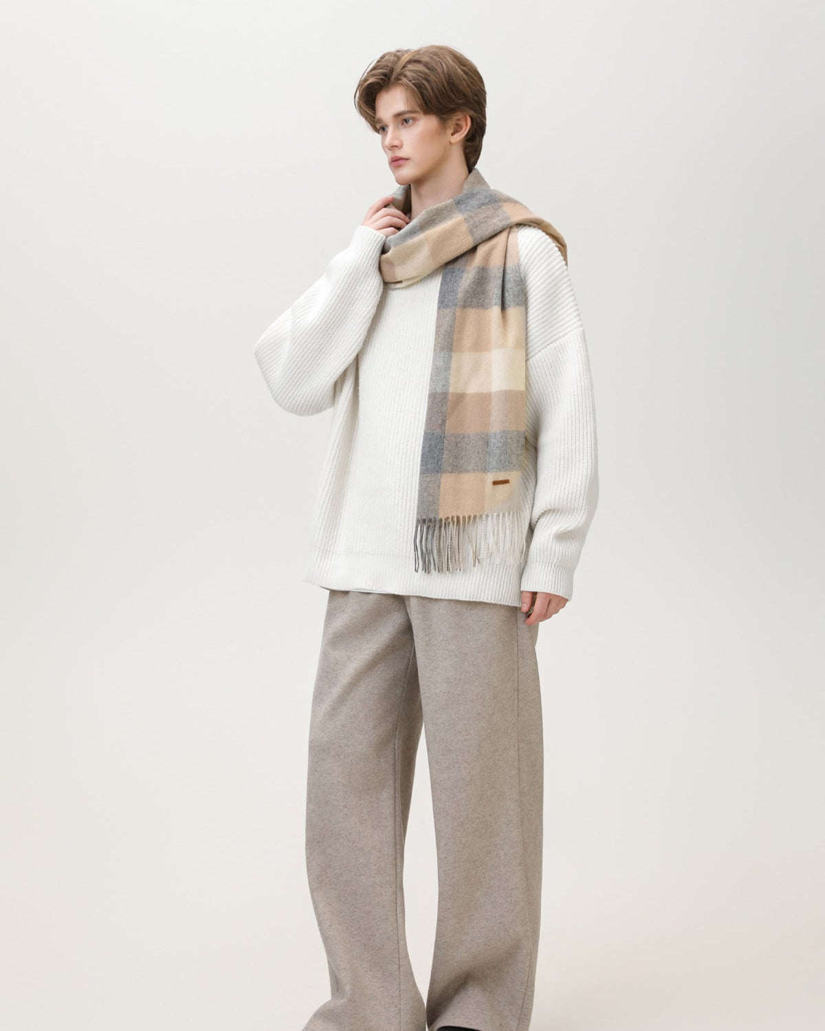 Sunday Scare Oversized Knit Relaxed Crewneck Sweater