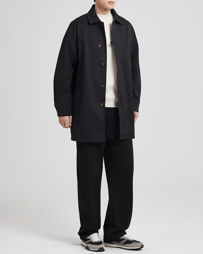 The Mo Maike Classic Balmacaan Trench Coat