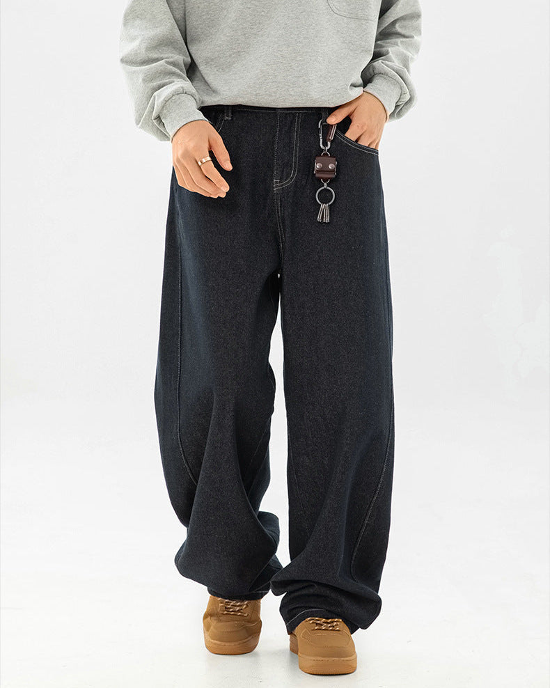 The Split-Silhouette Raw Denim Jeans