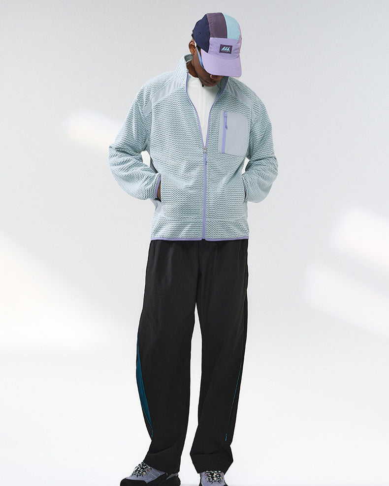 The Waffle Pattern Zip Jacket