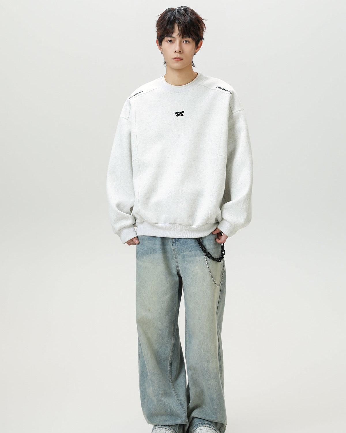 The Contour Split Heavy Crewneck Sweater