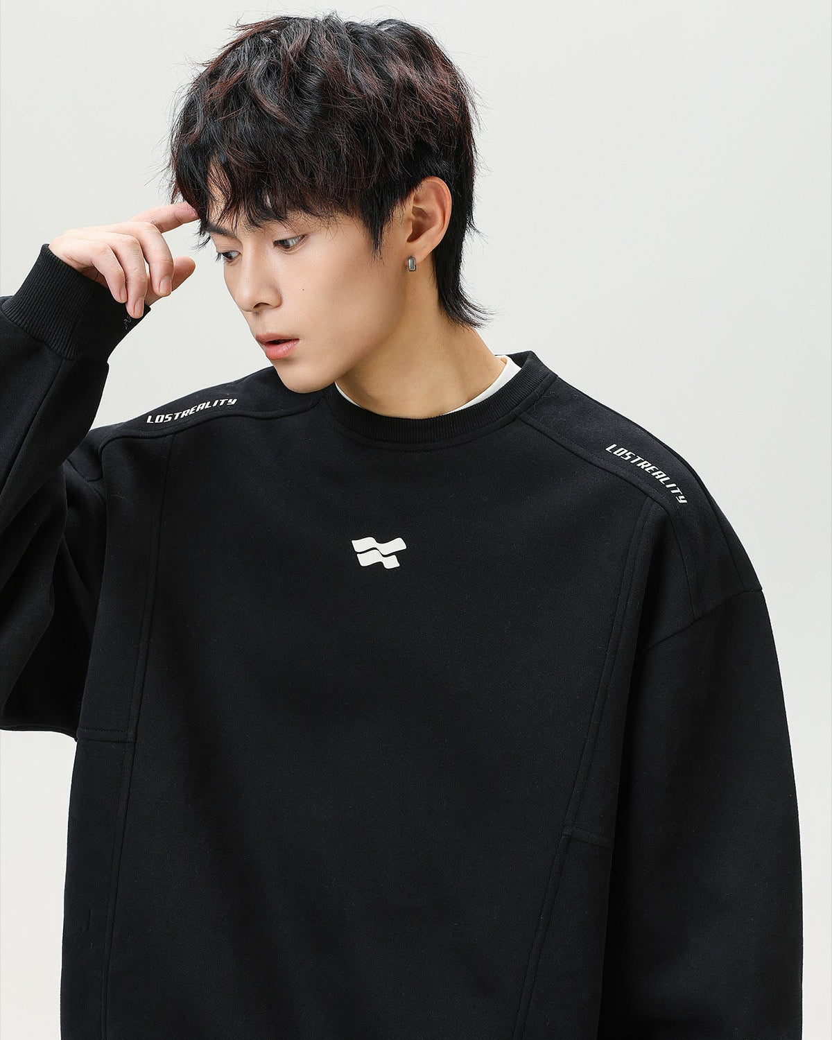 The Contour Split Heavy Crewneck Sweater