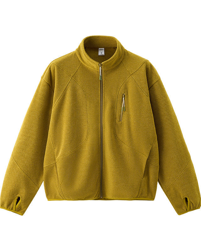 The Honeycomb Heated Stand Collar Zipper Sweater