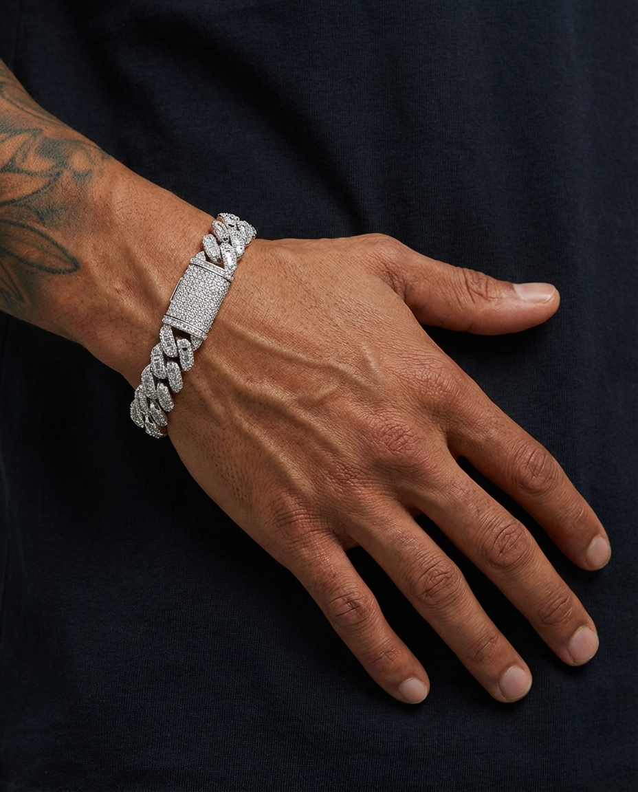 Iced Cuban Link Pavé Bracelet - Belk Edition