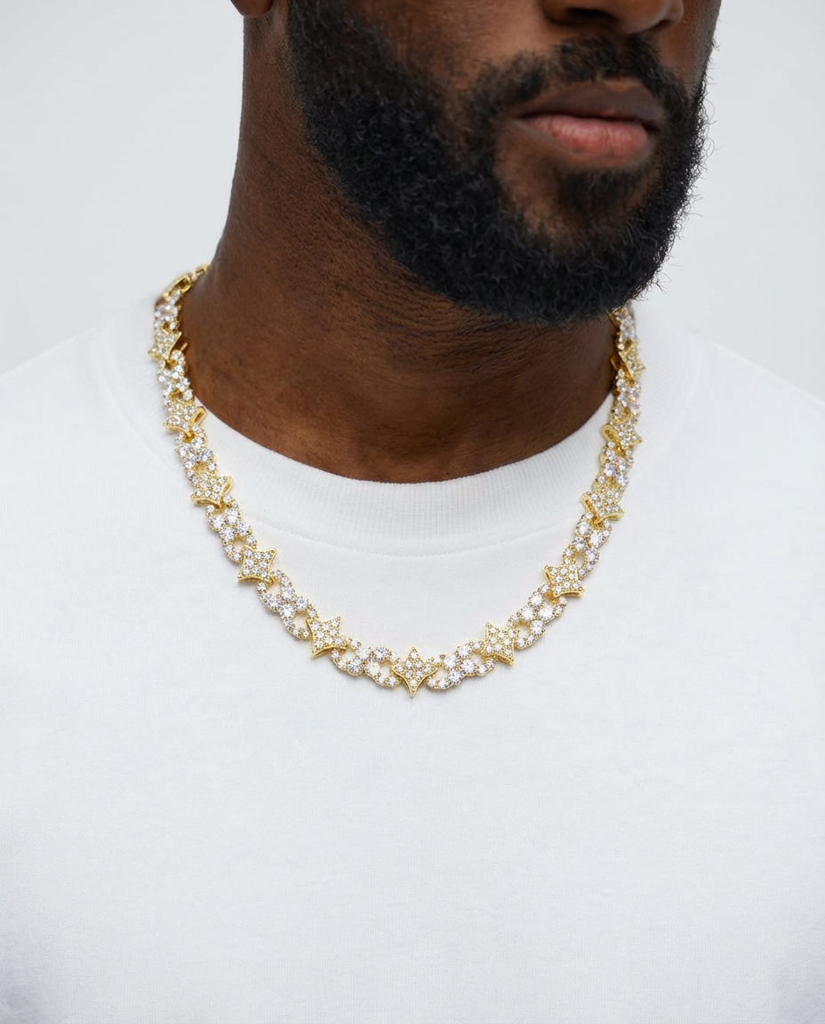 Imperial Pavé Star Link Necklace