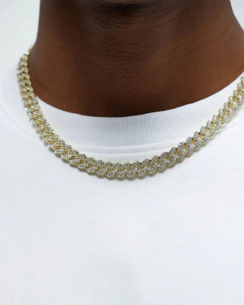 Mirage Iced Out Cuban Chain - Gold