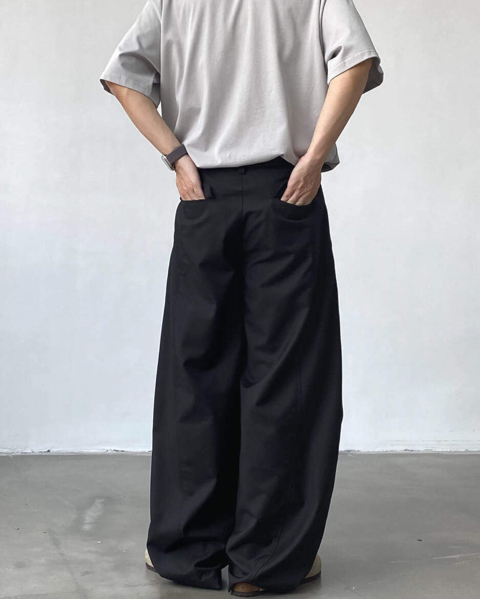 Wide Leg Casual Tailored Trousers