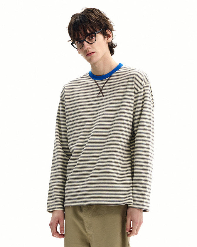 Striped Cotton Long Sleeve Tee