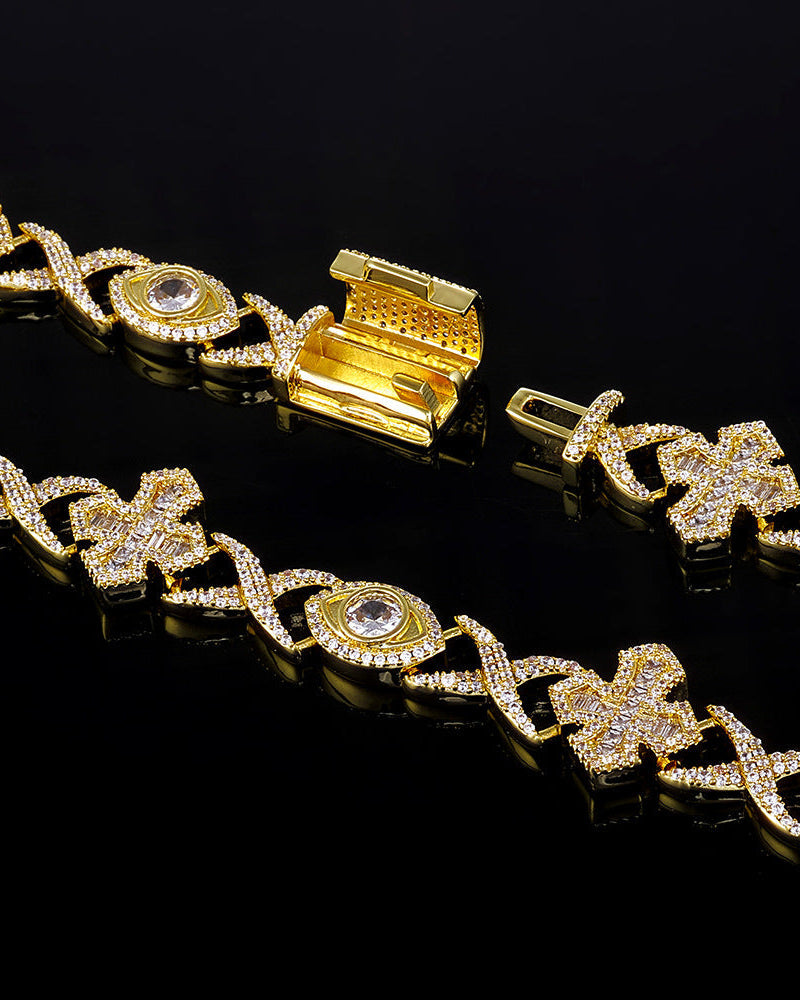 Icon Pavé Clover Link Necklace