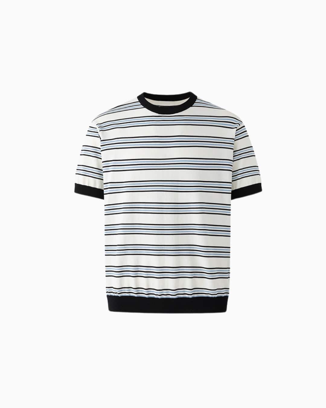 Monochrome Stripe Knit Tee