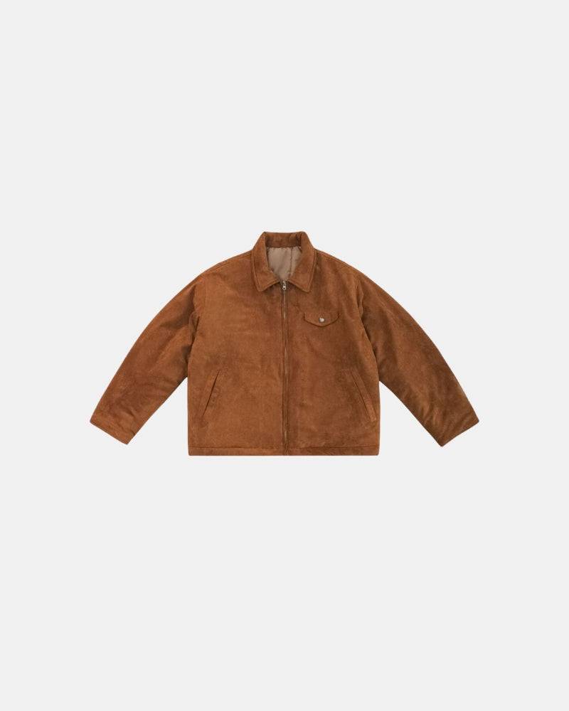 Vintage Suede Bomber Jacket