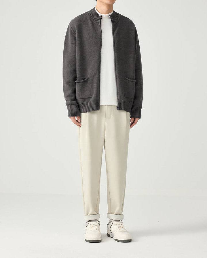 The Mo Maike UrbanCraft Thick Knit Half-Turtleneck Cardigan