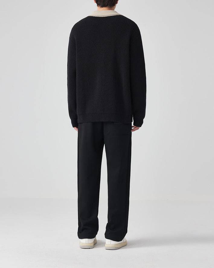 The Mo Maike Dual-Tone Lapel Knit Cardigan Jacket