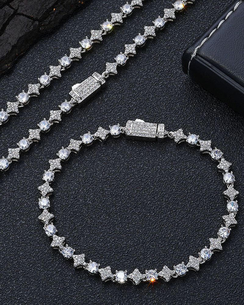 Luxe Iced Gemstone Link Bracelet